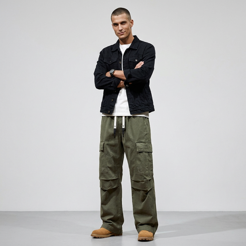 Pantalones casuales con múltiples bolsillos