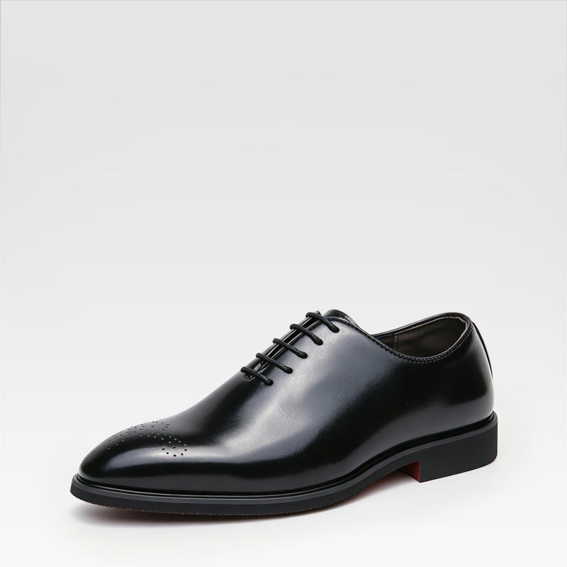 Zapatos de cuero estilo brogue con punta afilada para hombre