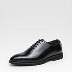 Zapatos de cuero estilo brogue con punta afilada para hombre