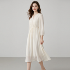 Vestido vaporoso de manga larga