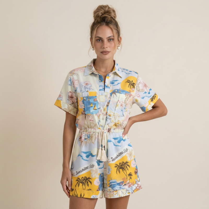 Mono estampado estilo resort