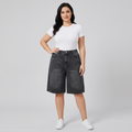 Pantalones cortos holgados de pierna recta