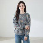 Sudadera con capucha de moda floral