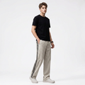 Pantalones casuales de pierna recta con bloques de color