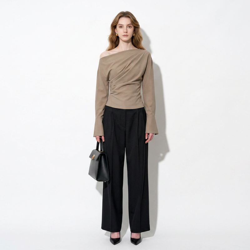 Elegante blusa de hombros descubiertos