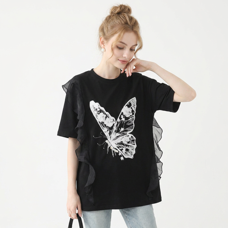 Camiseta con volantes