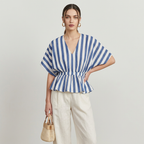 Conjunto de dos piezas con pantalón de pierna ancha