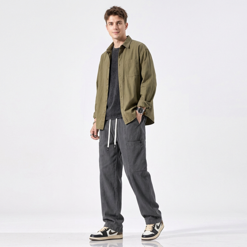 Pantalones cargo de pierna ancha