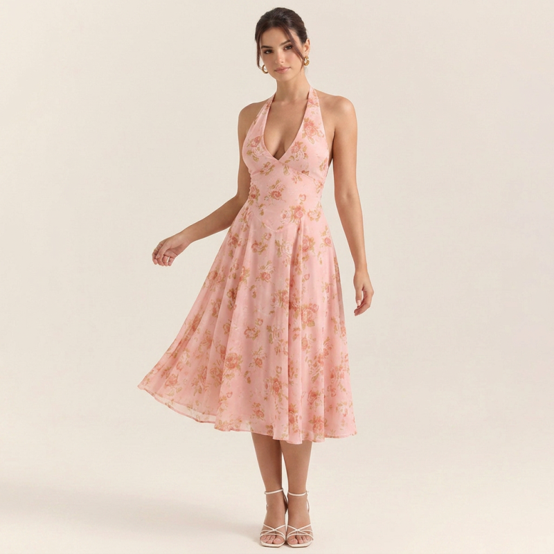 Vestido romántico con estampado floral