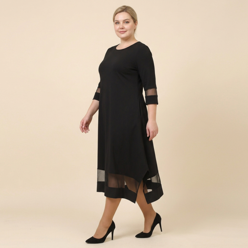 vestido de retazos de malla
