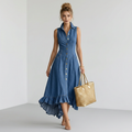 vestido vaquero con volantes
