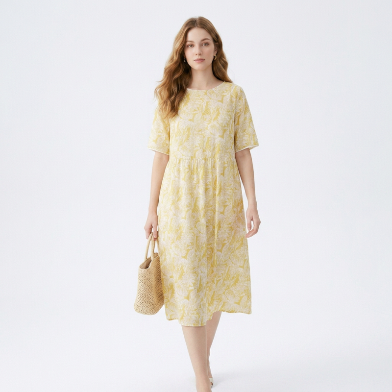 vestido floral francés