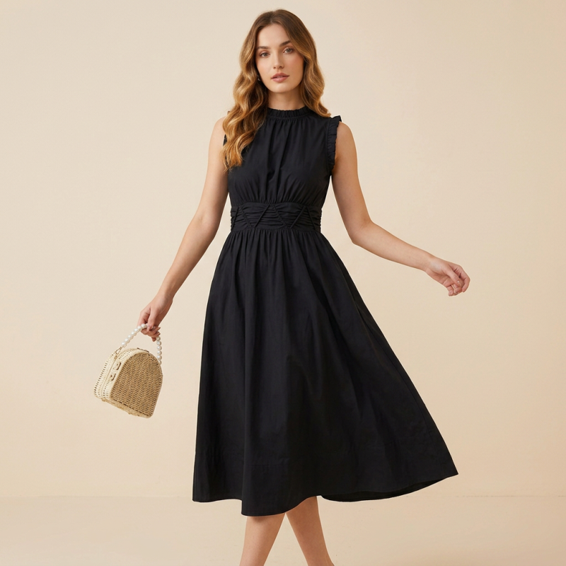 Elegante vestido sin mangas