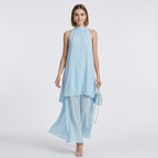 Vestido de gasa de dos piezas de imitación