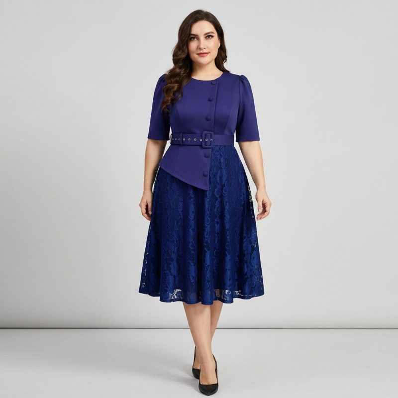 Vestido ajustado de dos piezas de imitación