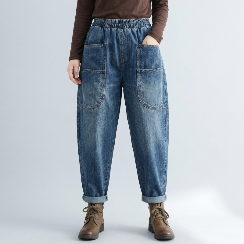 Pantalones vaqueros estilo harem retro