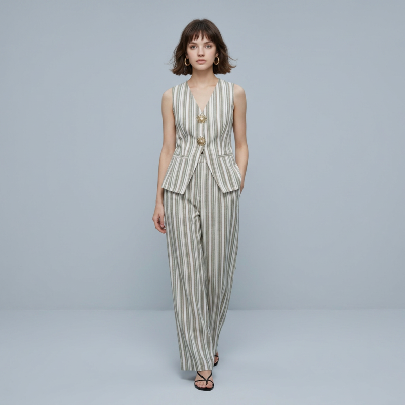 Traje de rayas para ir al trabajo