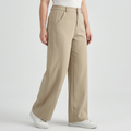 Pantalones de traje holgados de talle alto