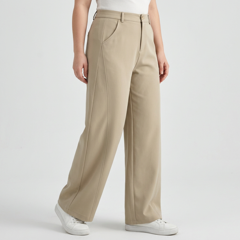 Pantalones de traje holgados de talle alto