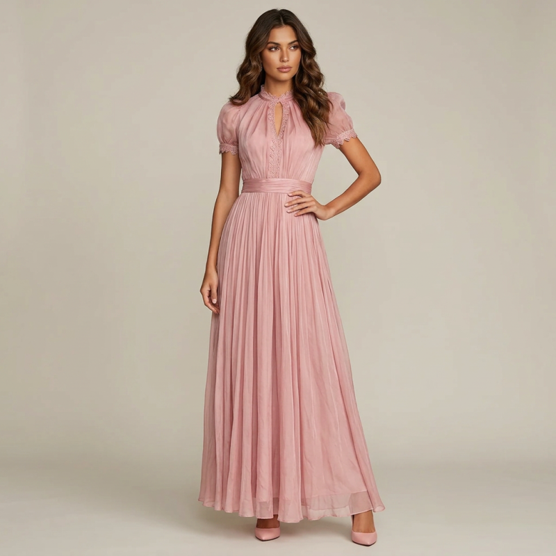 Elegante vestido acampanado