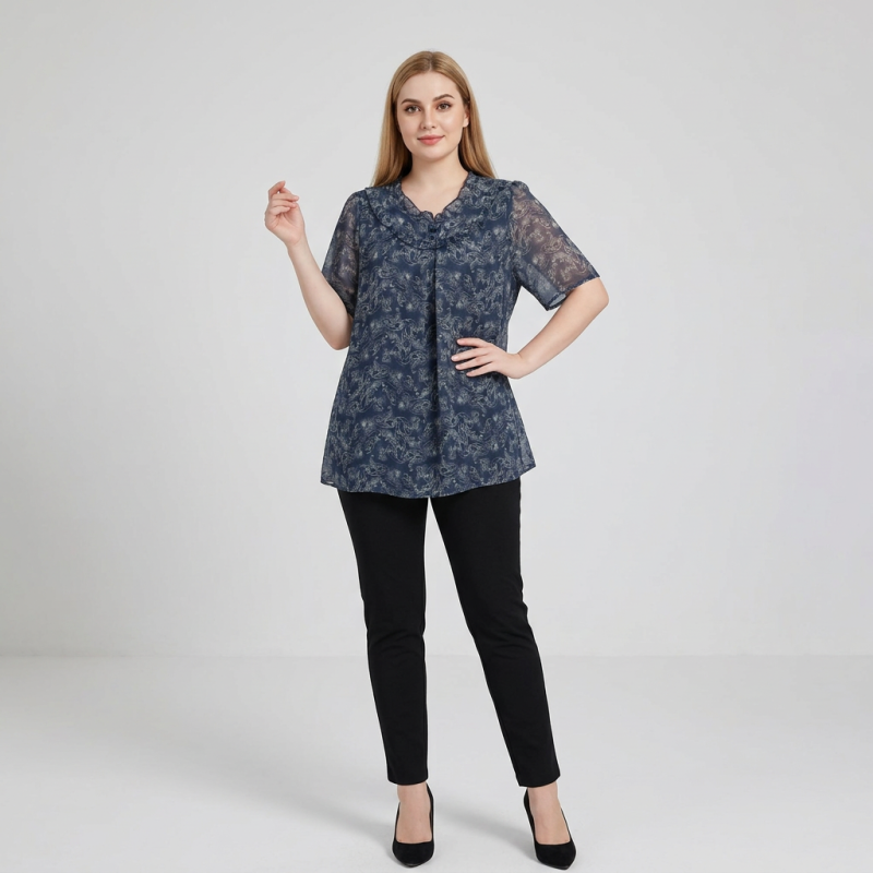 Top estampado elegante