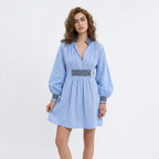 Vestido camisero artístico