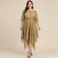 Vestido de moda con los hombros descubiertos