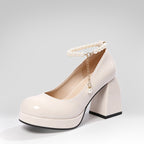 Zapatos de tacón ancho