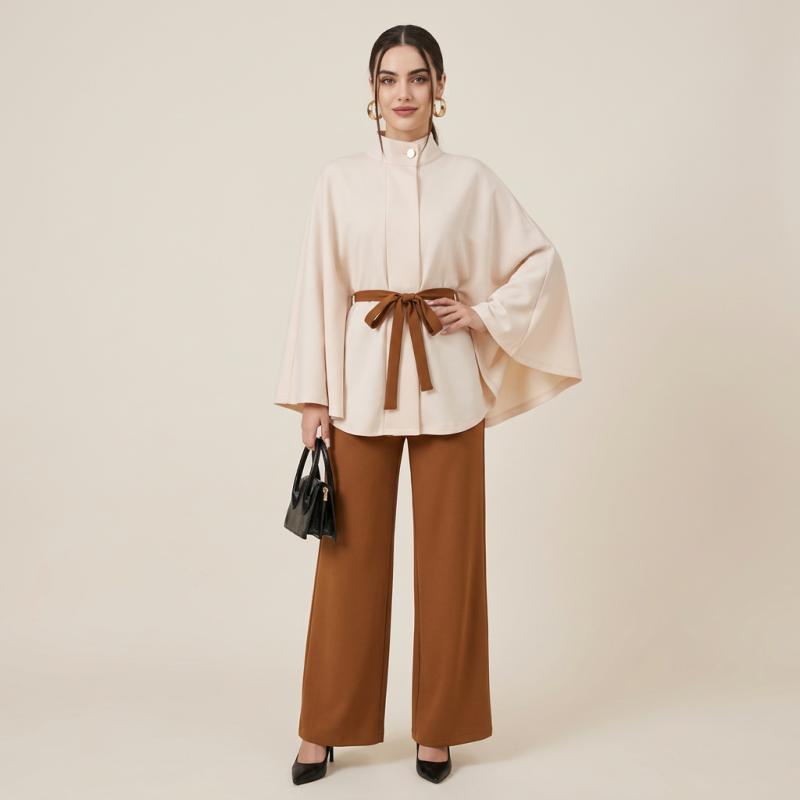 Traje versátil que estiliza la cintura
