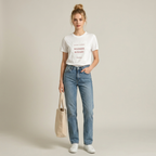 Camiseta de punto estampada