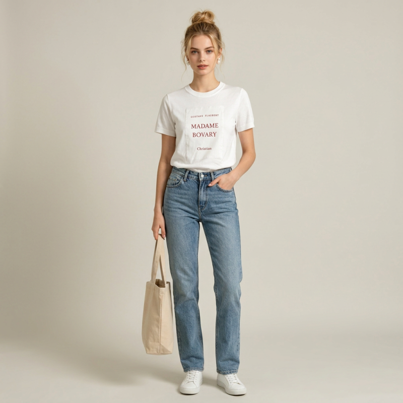 Camiseta de punto estampada