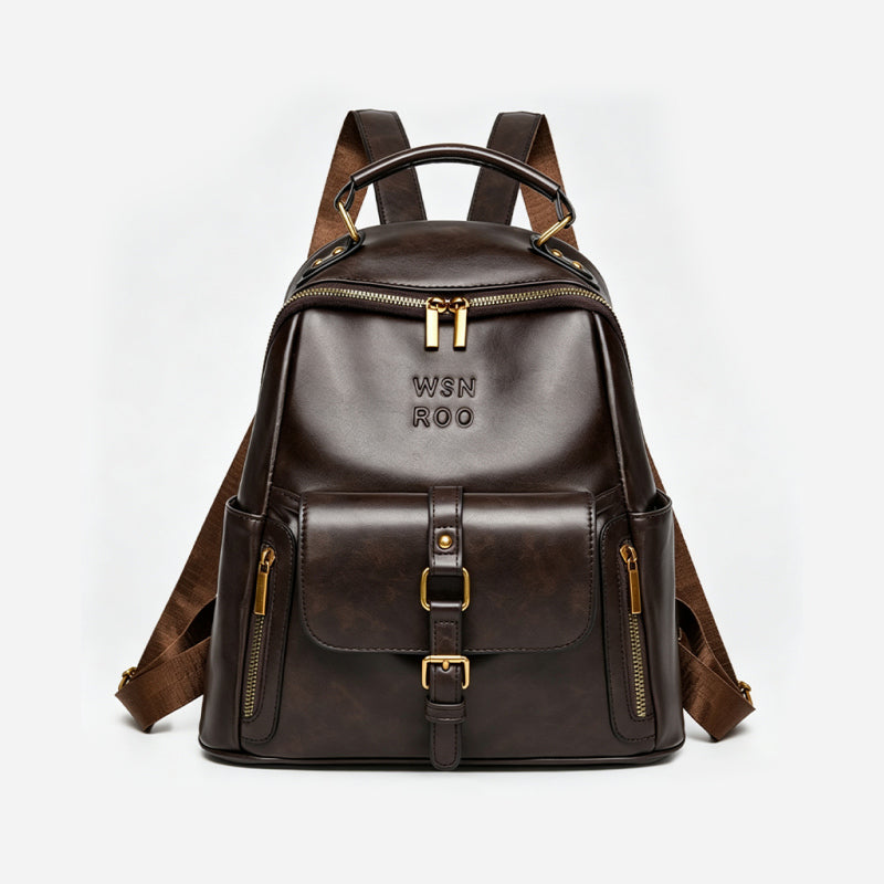 Mochila informal de piel suave