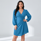 Vestido de talla grande con escote en V