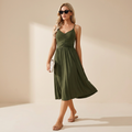 vestido lencero con escote en V