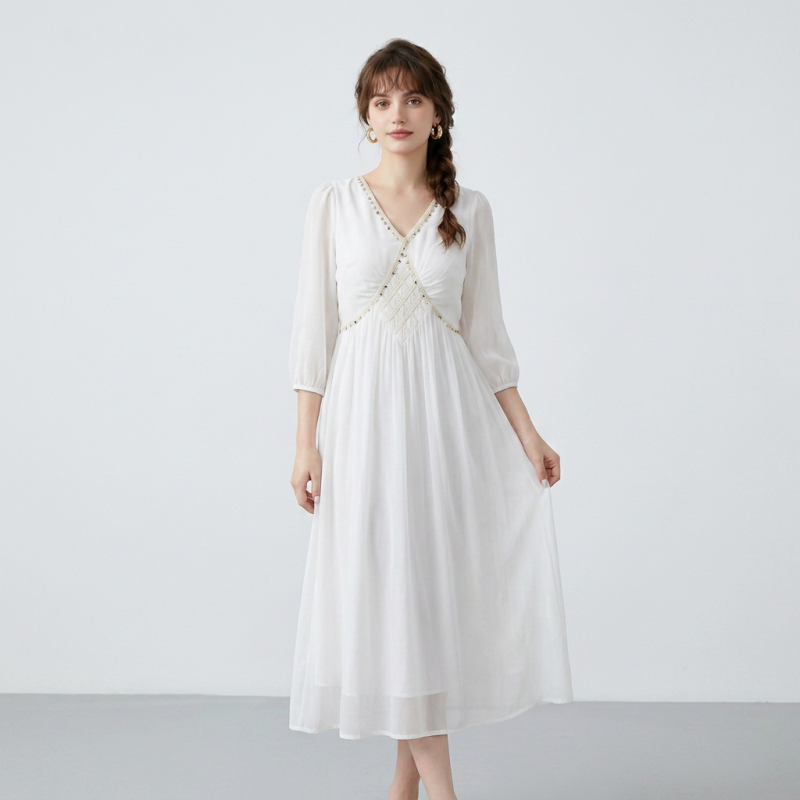Elegante vestido que cubre las caderas