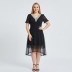vestido de retazos de malla