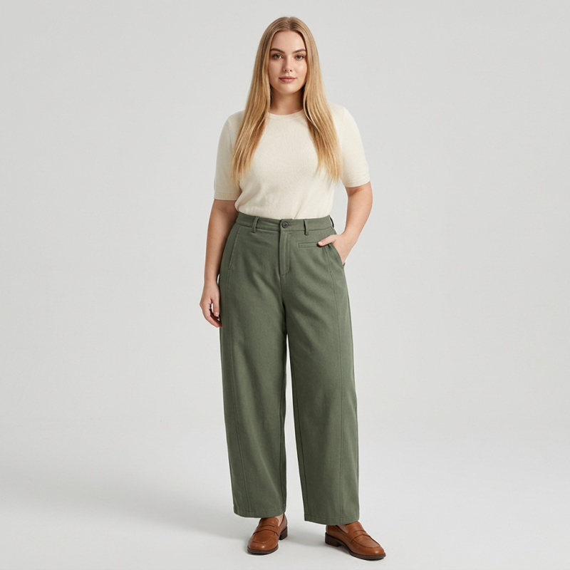 Pantalones casuales versátiles de talle alto