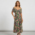 Vestido estampado de malla