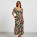 Vestido estampado de malla