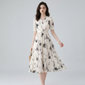 vestido de gasa floral