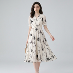 vestido de gasa floral