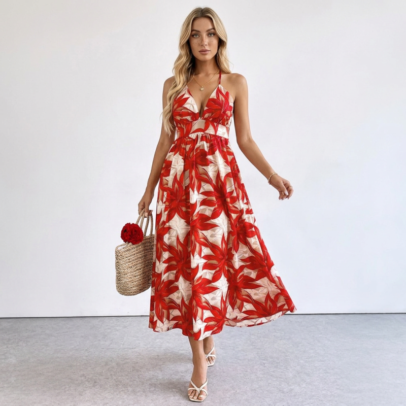 Vestido estampado a la moda