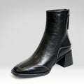 Botas retro de mujer con punta cuadrada