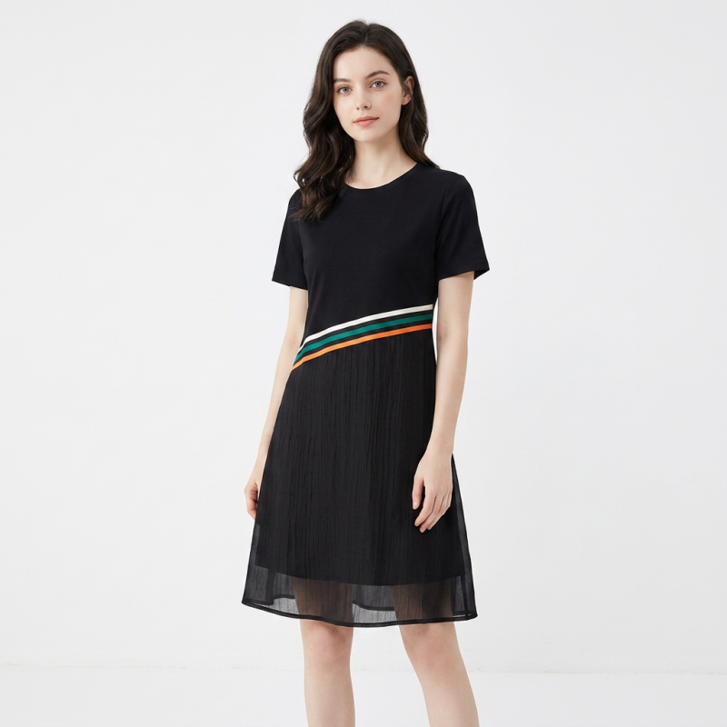 Vestido elegante con volantes
