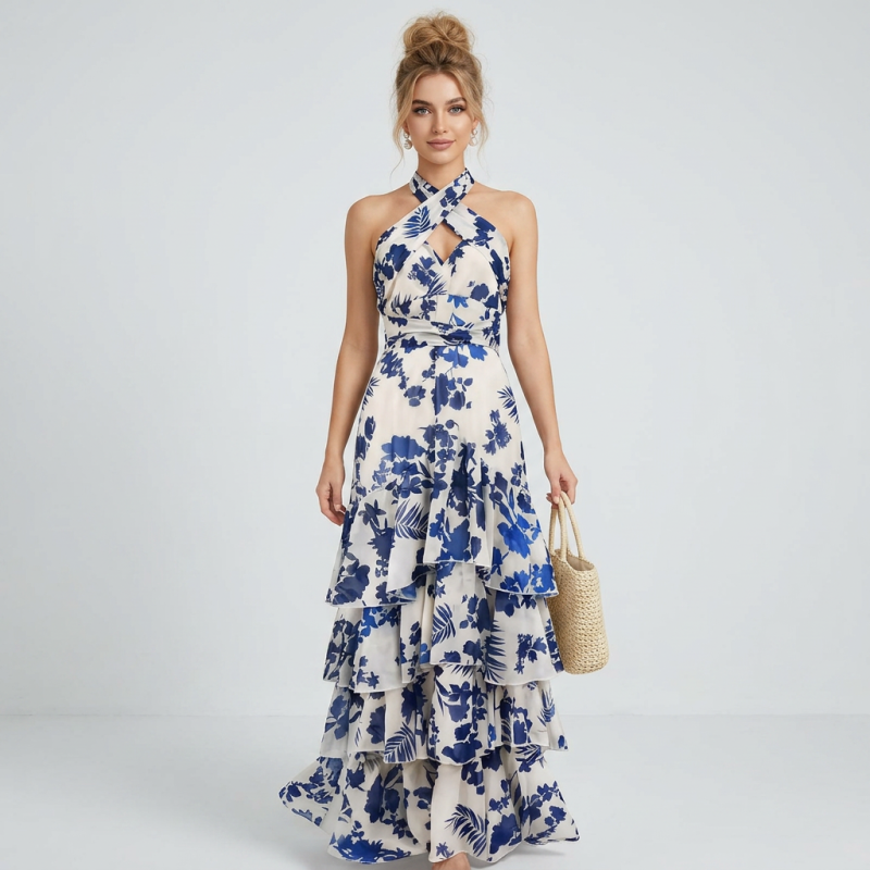 Vestido de tirantes estilo resort