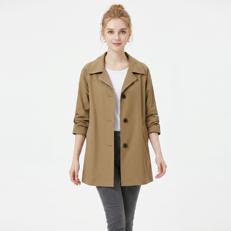 Gabardina informal holgada