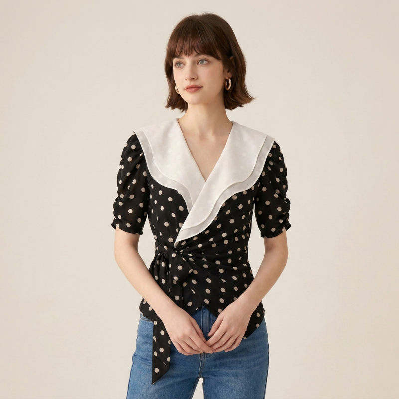 Blusa elegante con volantes