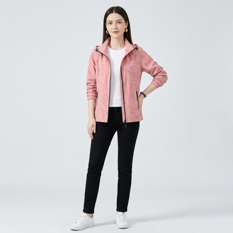 Chaqueta informal holgada estampada