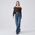 Vaqueros de pierna ancha con estilo