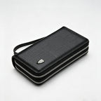 bolso de mano con doble cremallera